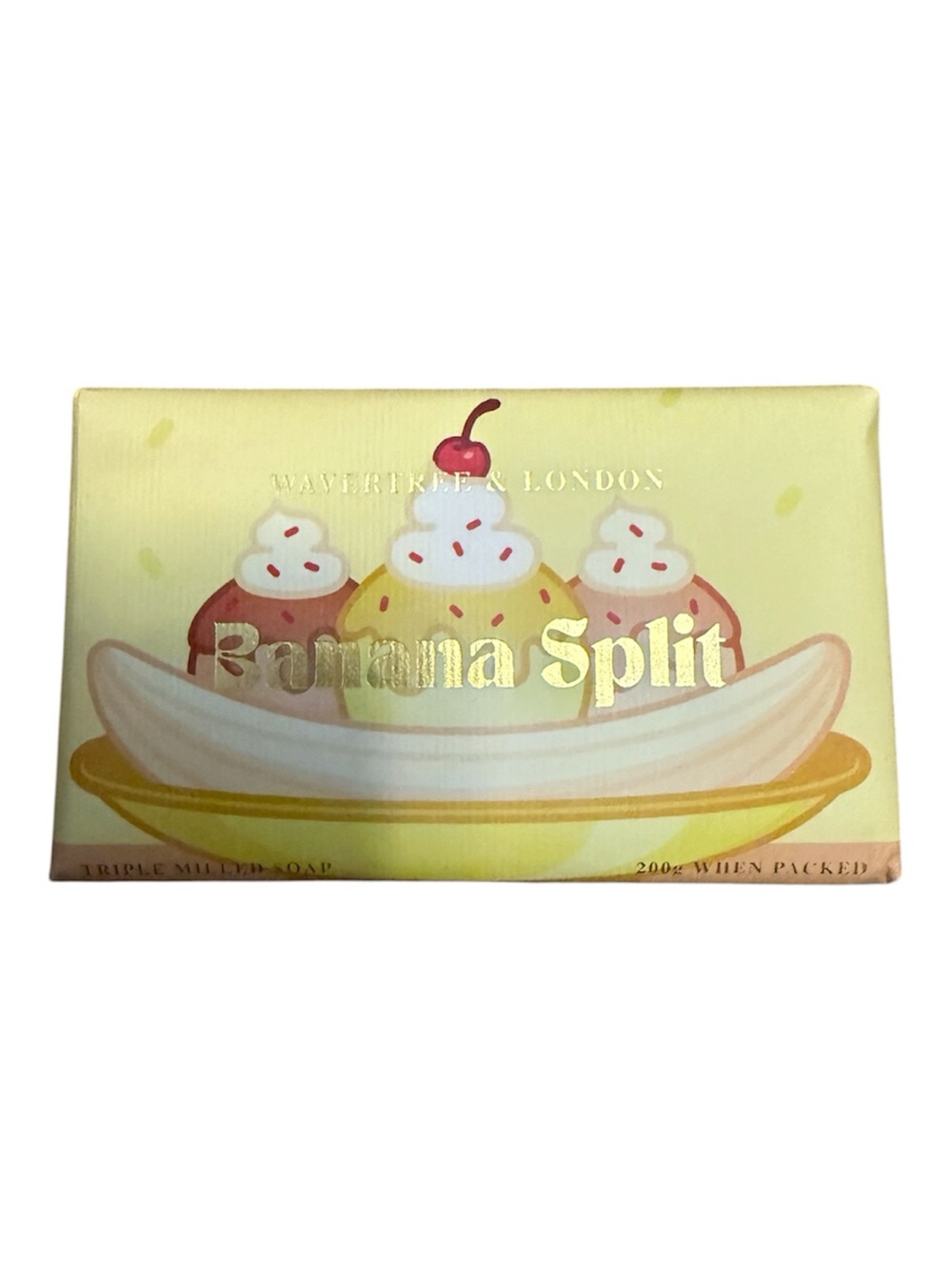 Banana Split Decorative Soap Bar - Yellow Cream Packaging